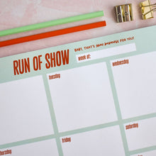 Load image into Gallery viewer, Run of Show Weekly Notepad
