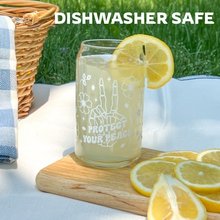 Load image into Gallery viewer, Protect Your Peace iced coffee cup glass can 16 oz