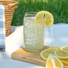 Load image into Gallery viewer, Protect Your Peace iced coffee cup glass can 16 oz
