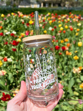 Load image into Gallery viewer, Protect Your Peace iced coffee cup glass can 16 oz
