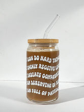 Load image into Gallery viewer, Affirmations glass cup

